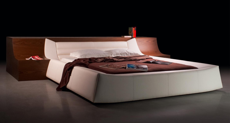 Tweepersoonsbed Luxe Design Luxurieus Gestoffeerd Bed Ontwerp Bedden in Leer