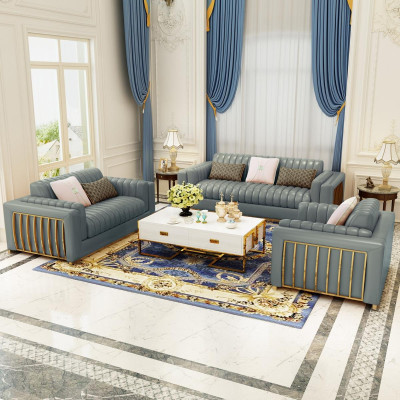 Luxe leren bank bankstel modulaire bankstel ontwerp moderne bankstellen bank 3+2+1 nieuw