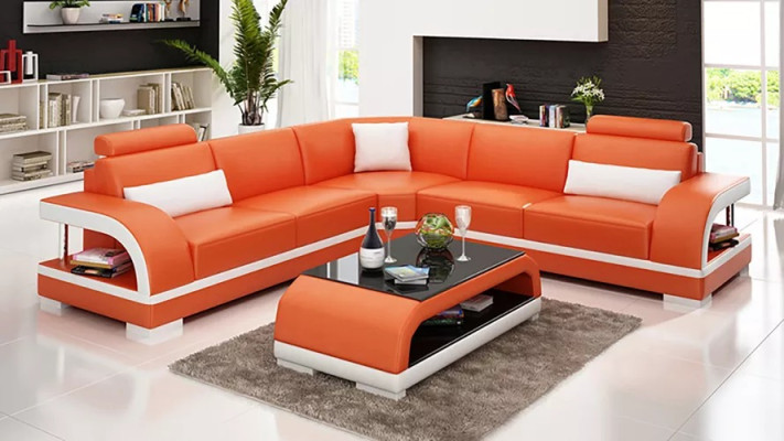 Woonkamer Lederen xxl bank bank moderne designer hoekkussen bekleding
