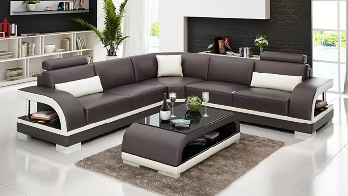 Woonkamer Lederen xxl bank bank moderne designer hoekkussen bekleding