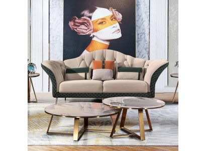Bankstel Design Bank Leren Bank 3-zits Modern Bankstel
