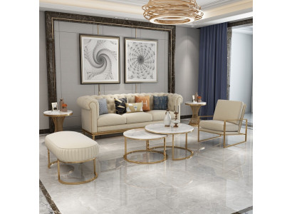 Bank Bankstel 3+1 zits woongroep Relax voetenbank Ontwerp bank Lounge