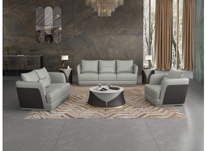 3+2+1 Zitszitcombinatie Salontafel 2xBijzettafels Woonlandschap Bankstel 6-delig.