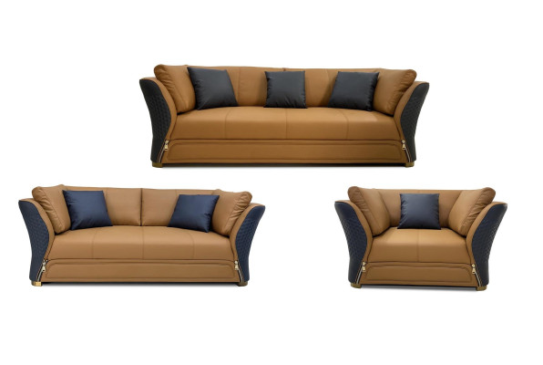 Sofaset van 3 1-zitsbanken, modern ontwerp, gestoffeerde banken, bankstel modern.