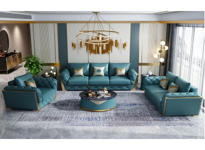 Sofaset 5-delig. Set zitkussen meubelstukken 2x bijzettafels bank salontafel nieuw