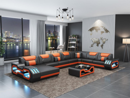 Woonlandschap U Vorm Hoekbank Salontafel Dressoir Design Woonlandschap Groot Nieuw