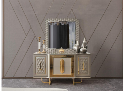 Garnituur dressoir spiegel commodes luxe dressoir kast set hout nieuw