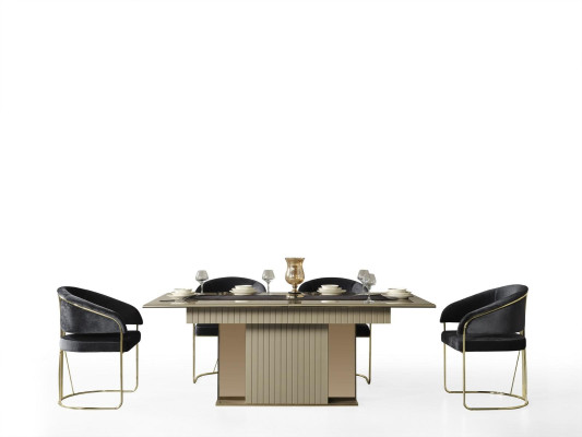 Luxe eettafels metalen eettafel ontwerp tafel Italiaanse meubels eetkamer.