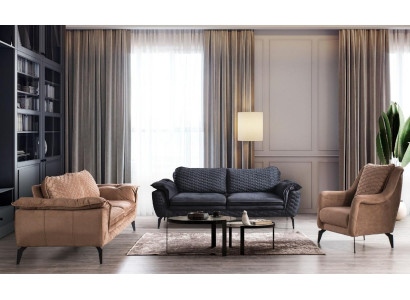 Bank 3-zits grijs Banken Stijl Luxe Woonkamer Bank Ontwerp Bekledingsstof