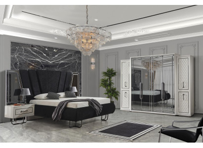 Slaapkamer meubelen Bed Nachtkastjes Kledingkast Kast Bedden 4-delig