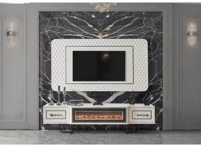 Haard dressoir tv-standaard rtv commode 2-delig woonkamer tv-meubel wand