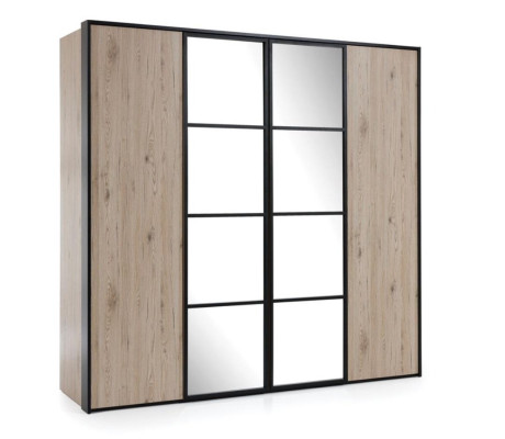 Kledingkast Bruin Hout Meubel Ontwerp Elegant Slaapkamer Modern Kast Nieuw