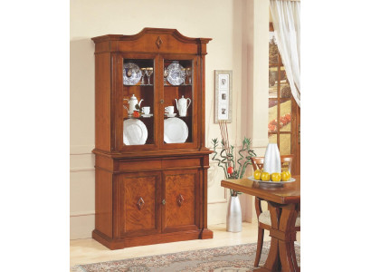 Meubel Glazen kast Vitrine Hout Vitrines Glas Kast Kasten Planken Italië