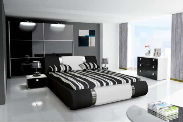 Stijlvol waterbed van een ontwerper: luxe en comfort in moderne stijl.