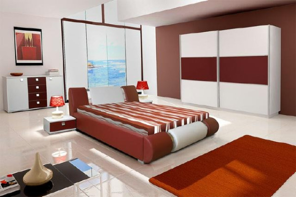 Wasserbed Bedden Dubbelbed Rond bed Huwelijksbed Leder Design Bekleding Nieuw Riva
