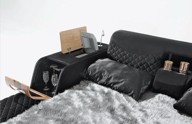 Exquise bed multifunctioneel dubbel ligbed moderne slaapkamermeubels.