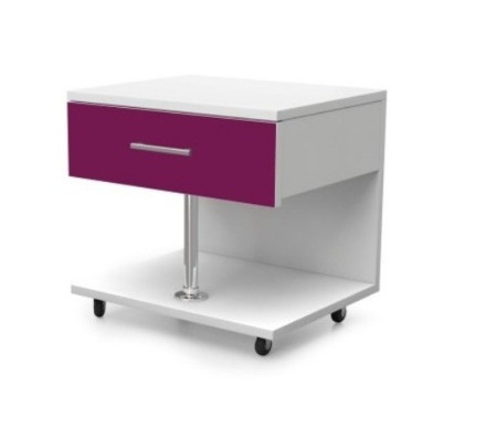 Slaapkamer Paars Bed 2x Nachtkastje Bureau Kinderbed Set 5-delig.