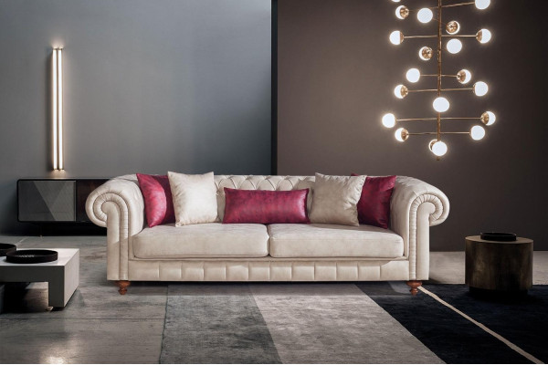 Chesterfield bankstel bankstel set met 3+3+1 zitplaatsen woonkamer set