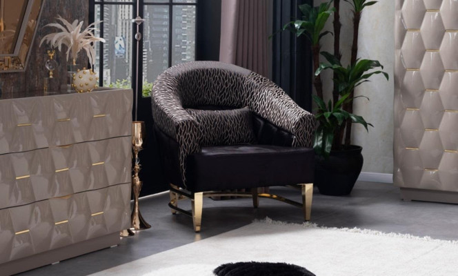 Zetel Bibliotheek Leesstoel Oorfauteuil Bekleding Italiaanse stijl Meubels Luxe