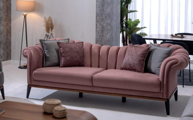 Sofa set 3-zits set Ontwerp bank Beklede banken Moderne set