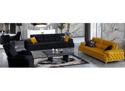 Sofaset 3+3 zits set Designbanken Beklede Banken Stof Relax