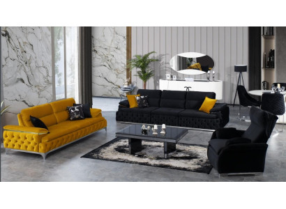 Bankstel 3+3+1-zitterbank Sofa Bankbekleding Bankstel Stoffenbank