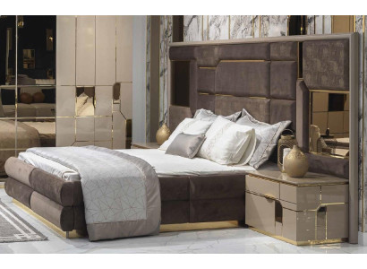 Bed kussen bedframe meubel ontwerp tweepersoonsbed luxe slaapkamer