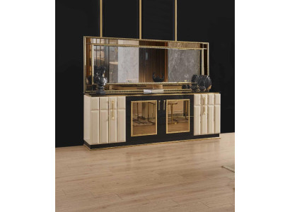 Ladenkast xxl dressoir met spiegel dressoirs hout dressoirs meubelen 2 delen