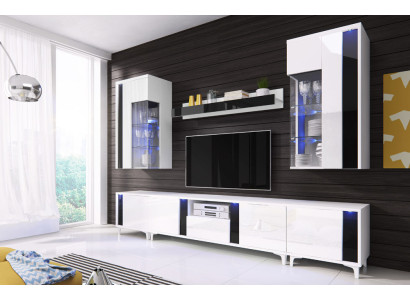 Hoogglans woonwand kastwand decoratie woonkamer kast vitrine sideboard