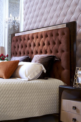 Bed Luxe gestoffeerd design tweepersoonsbedden hotel Huwelijksslaapkamer Textiel