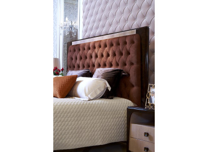 Bed Luxe gestoffeerd design tweepersoonsbedden hotel Huwelijksslaapkamer Textiel