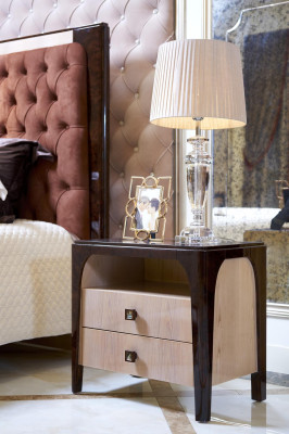 Bed Luxe gestoffeerd design tweepersoonsbedden hotel Huwelijksslaapkamer Textiel