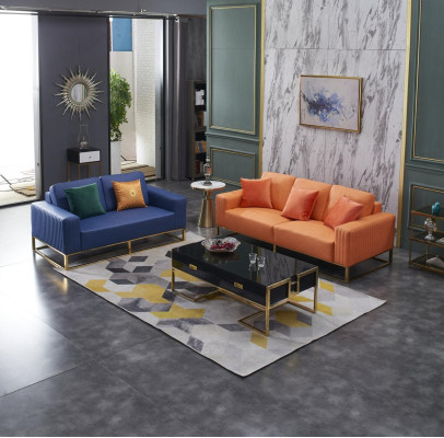 Sofaset van 3+2-zits Designer Gestoffeerde Bankstel Moderne banken
