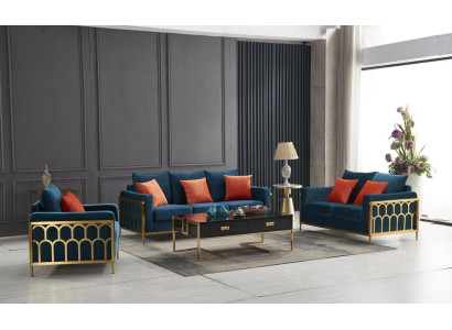 Bankstel 3+2+1 zits Relaxset Design Bankstellen Gestoffeerde Banken Leer