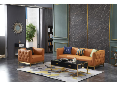 Klassieke bankstel bank bekleding 3+1 zits banken leren bankstel
