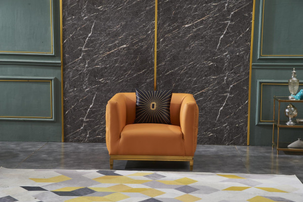 Fauteuil Design Bank Sofa Zitter Leder Lounge Decor Club Bekleding Luxe Oren