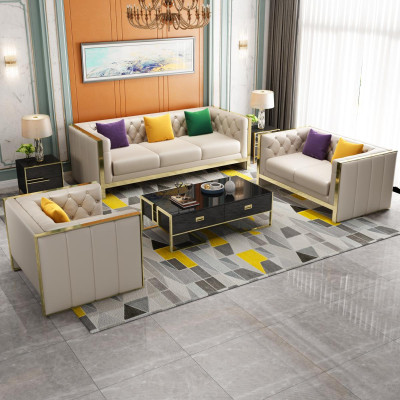 Bankstel 3+2+1 zits set Designbank Beklede banken Bank Modern Luxe