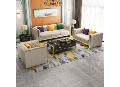 Bankstel 3+2+1 zits set Designbank Beklede banken Bank Modern Luxe