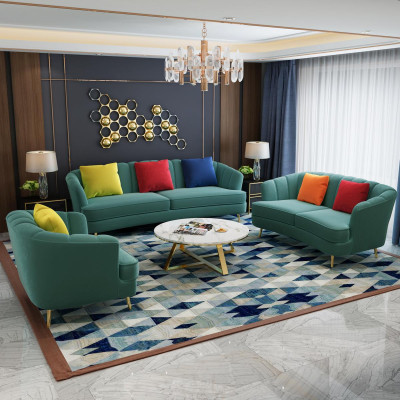 Bank Fluweel Textiel Woonkamer Bank Banken Klassiek Driepersoons xl Bekleding