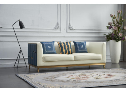 Ontwerp Klassieker Modern Groot xxl 3-Zits Bank Kunstleren Bankstellen Banken