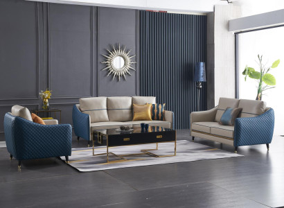 Bank 2-zits design banken gestoffeerde banken textiel ontspanning moderne zitplaatsen