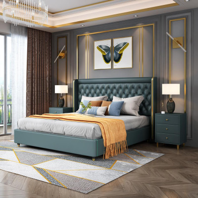 Klassiek bed tweepersoonsbed bedden hout decoratie landelijke stijl echt hout