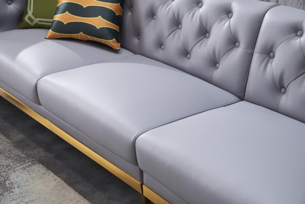 Hoekbank Bank Bank Leren bank Woonlandschap Luxe Meubels L-vormige