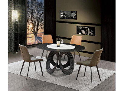 Compleet set eettafel 4x stoelen eetkamerset eetgroep houten tafel