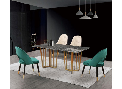 Compleet set eettafel, 4 stoelen, eetkamer eetgroep tafel.