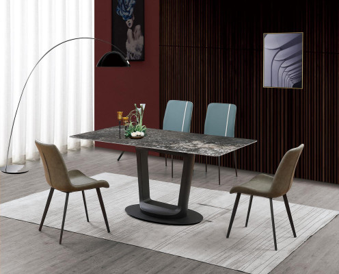 Luxe meubel ontwerp eetkamer set eetset stoelen tafelgroep