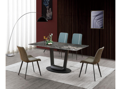 Luxe meubel ontwerp eetkamer set eetset stoelen tafelgroep