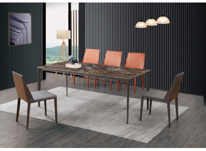 Compleet set eettafel + 4 stoelen eetkamerset eetgroep decoratie houten tafel