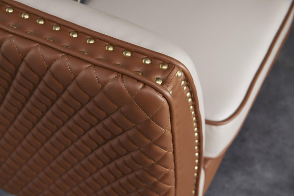 Sofa driezitsbank Klassieke Nieuwe Bekleding 3-zitsleren bank Decoratieve banken