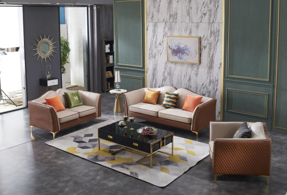 Klassieke tweezitter 2-zits bank bank bekleding lederen banken zitten